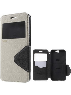 Θήκη HTC One A9 ROAR KOREA flip - wallet δερματίνη λευκό