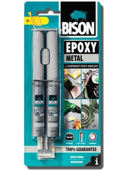 Bison epoxy metal Εποξική κόλλα - στόκος μετάλλου 24ml GB126305443