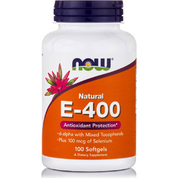 Now Foods E-400iu & Selenium 100mcg 100 Μαλακές Κάψουλες