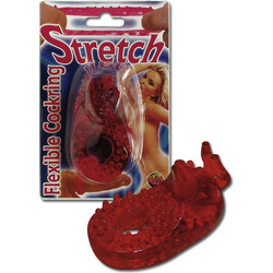 Stretch Flexible Cock Ring Ελαστικό Δαχτυλίδι Πέους Σιλικόνης με Δόνηση Κόκκινο