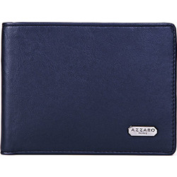 AZZARO Πορτοφόλι δερμάτινο μπλέ AZS19AT - 22932-1-03