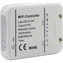 V-TAC Έξυπνο WIFI Controler Λευκό για ταινίες LED Συμβατό με Amazon Alexa και Google Home