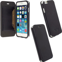 Krusell Kiruna Leather Flip Cover Black (iPhone 6s / 6)