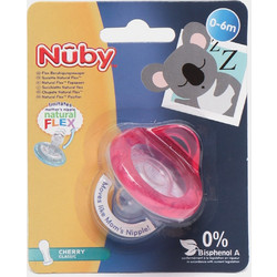 Nuby Natural Flex Cherry Πιπίλα Σιλικόνης 0-6m