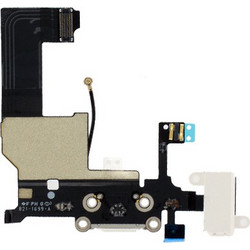 Θύρα φόρτισης (charge connector) με flex καλώδιο για iPhone 5 άσπρο