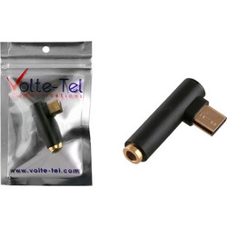 VOLTE-TEL ΜΕΤΑΤΡΟΠΕΑΣ GOLD PLATED AUDIO JACK 3.5MM TO USB-C BLACK VOLTE-TEL