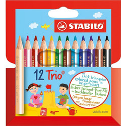 Stabilo Mini Trio Thick Ξυλομπογιές Σετ 12τμχ