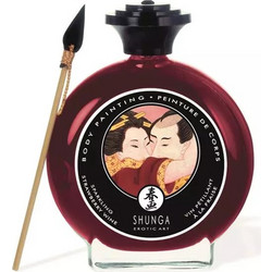 Shunga Erotic Art Sparkling Strawberry Wine Body Painting 100ml
