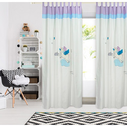 Das Home Παιδική Κουρτίνα με Τρουκς 140x260 6463 White/Pink