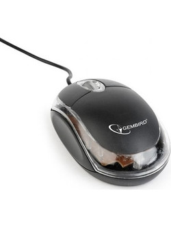 Gembird MUS-U-01 Ενσύρματο Ποντίκι Black Transparent