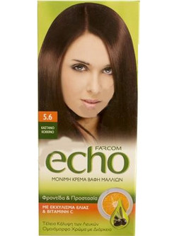 Farcom Echo 5.6 Καστανό Κόκκινο Μόνιμη Βαφή Μαλλιών 60ml