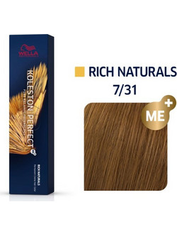 Wella Koleston Perfect Me+ Rich Naturals 7/31 Ξανθό Χρυσό Σαντρέ Μόνιμη Βαφή Μαλλιών 60ml