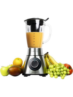 Cecotec Power Black Titanium CEC-04140 Μπλέντερ για Smoothie με Γυάλινη Κανάτα 1.8lt 1300W