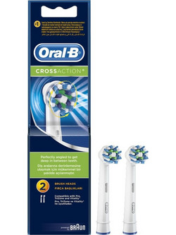 Oral-B Cross Action Ανταλλακτικές Κεφαλές Ηλεκτρικής Οδοντόβουρτσας 2τμχ