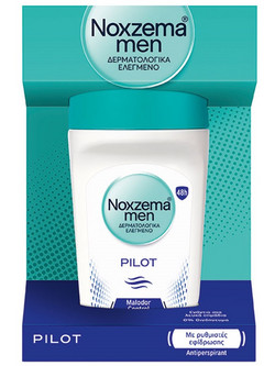 Noxzema Men Pilot Ανδρικό Αποσμητικό Roll On 48h 2x50ml