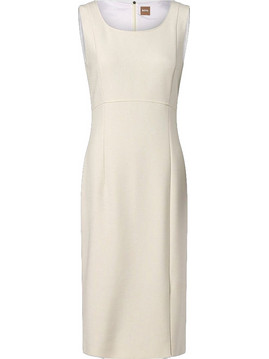 Hugo Boss Midi Καλοκαιρινό Καθημερινό Φόρεμα Λευκό 50488425-118
