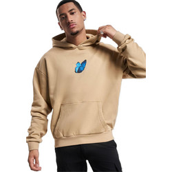 Mister Tee Le Papillon Heavy Oversize Hoody Ανδρικό Φούτερ με Κουκούλα & Τσέπες Μπεζ MT1919-03738