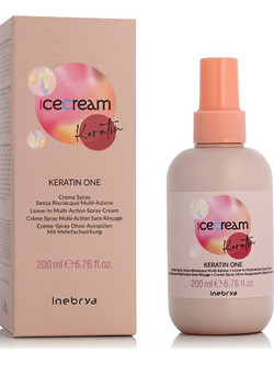Inebrya Ice Cream Keratin One Leave In Conditioner Spray για Επανόρθωση 200ml