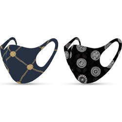 Tili Face Mask Blue & Black 2τμχ