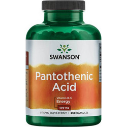 Swanson Pantothenic Acid 500mg 250 Κάψουλες