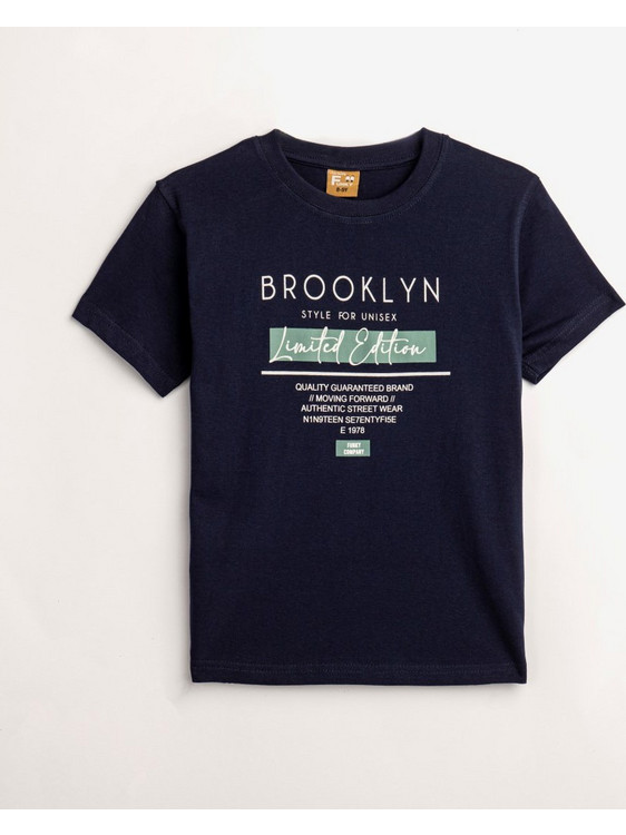 Brooklyn Παιδικό T-Shirt Κοντομάνικο Navy Μπλε 124-105124-1