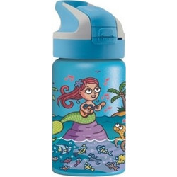 Laken Ukelele Παιδικό Μπουκάλι Θερμός Ανοξείδωτο BPA Free με Καλαμάκι Γαλάζιο 350ml