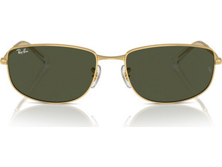 Ray-Ban RB3732 00131 Ανδρικά Γυαλιά Ηλίου Οβάλ Μεταλλικά Χρυσά με Πράσινο Polarized Φακό