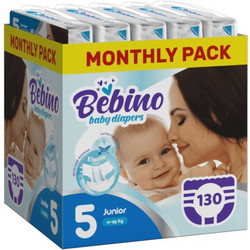 Bebino Baby Diapers Junior Monthly Pack Πάνες No5 11-25kg 130τμχ