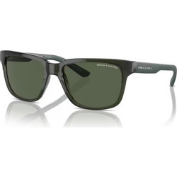 Armani Exchange AX4026S 83419A Ανδρικά Γυαλιά Ηλίου Τετράγωνα Κοκάλινα Μαύρα με Μαύρο Φακό