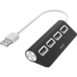 Hama 200119 USB Hub 2.0 USB-A με 4 Θύρες USB-A