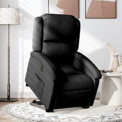 vidaXL Πολυθρόνα με Υποπόδιο Μαύρη 3204190