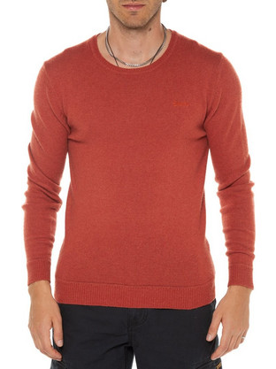 Superdry Essential Embroidery Crew Jumper Ανδρικό Αθλητικό Φούτερ Rusted M6110564A-1KF