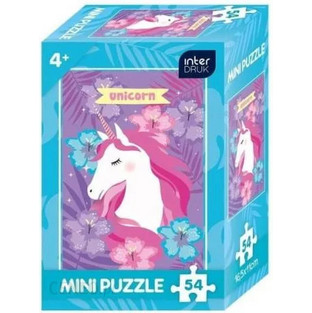 Παιδικό Puzzle InterDRUK Mini Light Blue Unicorn 54 Κομμάτια