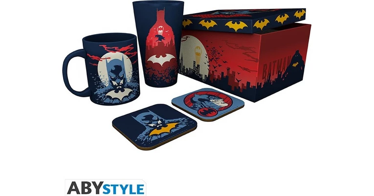 abyss corp DC Comics Batman Glass Mug Coasters Set BestPrice.gr