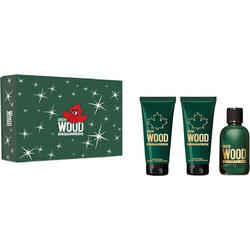 Dsquared2 Green Wood Pour Homme Eau de Toilette 100ml + Shower Gel 100ml + After Shave Balm 100ml