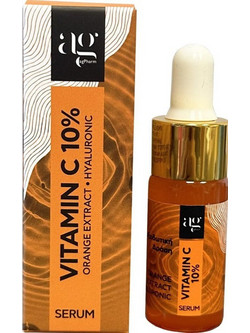 AG Pharm Vitamin C 10% Αντιγηραντικό Serum Προσώπου για Ανάπλαση & Λάμψη με Βιταμίνη C 10ml