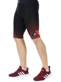 Adidas Techfit Cool Predator Ανδρικό Κολάν Σορτς Μαύρο M66077