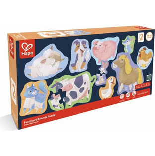 Παιδικό Puzzle Hape Οι Φίλοι Των Ζώων Της Φάρμας 6 in 1 2x2 + 2x3 + 2x4 + 2x5 Κομμάτια + 2x6pcs