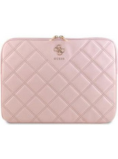 Guess PU Quilted 4G θήκη Laptop 14" Pink