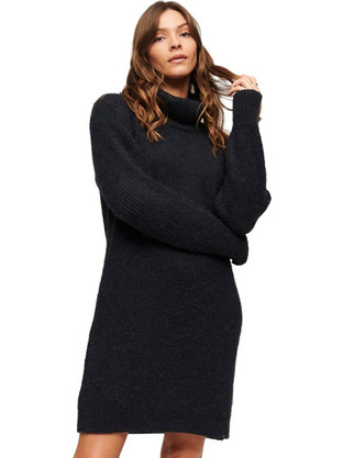 Superdry Mini Καθημερινό Φόρεμα Πλεκτό Navy Μπλε W8011684A-98T