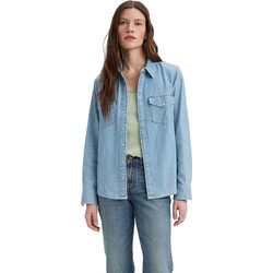 Levi's Κοντομάνικο Γυναικείο Πουκάμισο Τζιν Μονόχρωμo Γαλάζιο 16786-0018