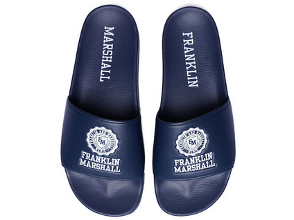 Franklin & Marshall Ανδρικές Παντόφλες Καλοκαιρινές Κολυμβητηρίου Navy Μπλε FTUA0005S-0040