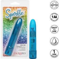 CalExotics Sparkle Mini Vibe Δονητής Bullet 11.5cm Μπλε
