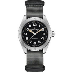 Hamilton Khaki Field Ανδρικό Ρολόι Αυτόματο με Γκρι Υφασμάτινο Λουράκι H70315930