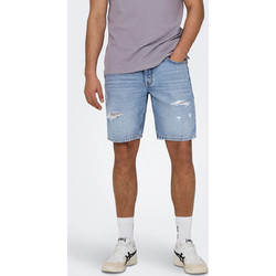 Only & Sons Ανδρική Βερμούδα Τζιν Γαλάζια 22029647