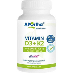 Aportha Vitamin D3 5000iu & K2 120 Κάψουλες