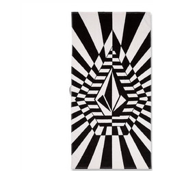 Volcom Stoneray Πετσέτα Θαλάσσης Μαύρη Λευκή 76x152cm VMXX013ZYW-BWH
