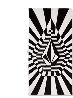 Volcom Stoneray Πετσέτα Θαλάσσης Μαύρη Λευκή 76x152cm VMXX013ZYW-BWH