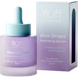 Fluff Dew Drops Hydrating Amethyst & Niacinamide Ενυδατικό Serum Προσώπου με Νιασιναμίδη 30ml