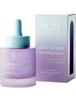 Fluff Dew Drops Hydrating Amethyst & Niacinamide Ενυδατικό Serum Προσώπου με Νιασιναμίδη 30ml